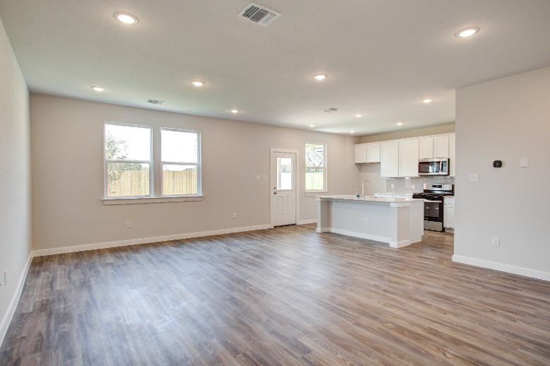 A large empty kitchen.