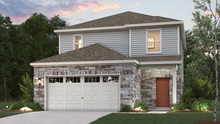 A house with a garage.