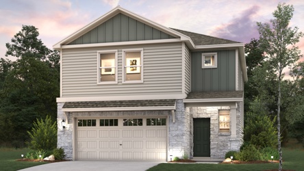 A house with a garage.