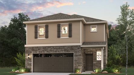 A house with a garage.