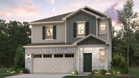 A house with a garage.