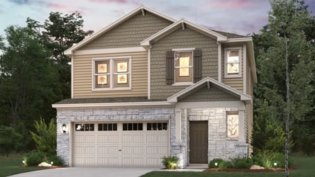 A house with a garage.