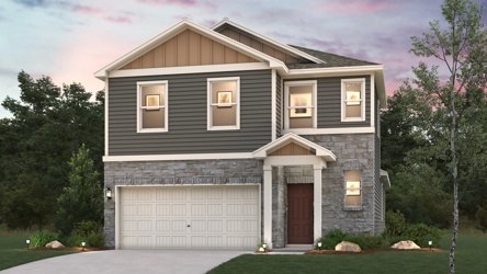 A house with a garage.