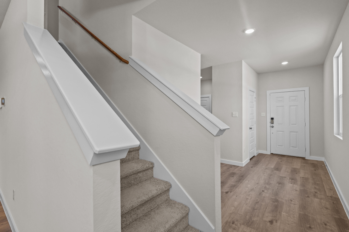 A staircase in a house.