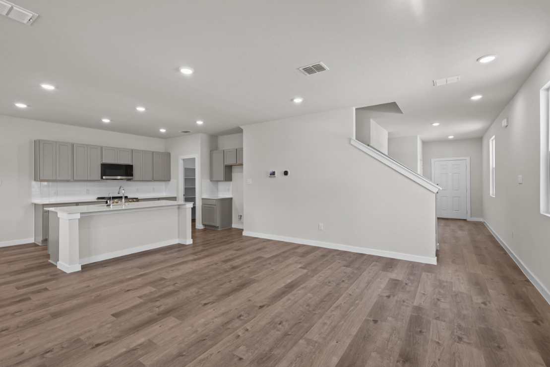 A large empty kitchen.