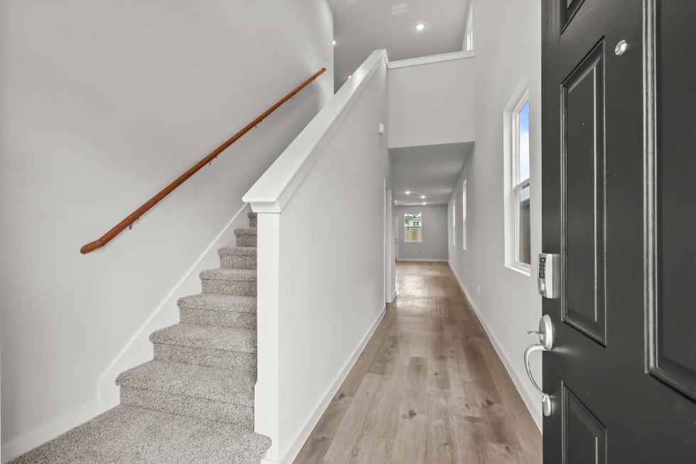 A staircase in a house.