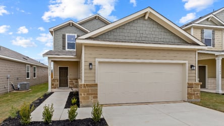 A house with a garage.