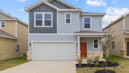 A house with a garage.