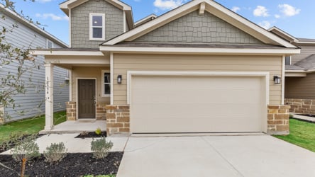 A house with a garage.