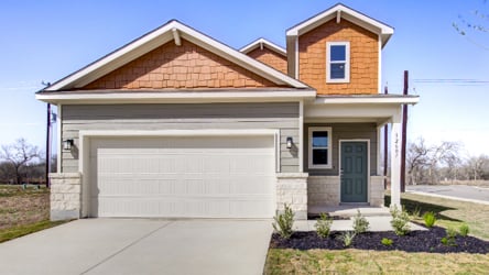 A house with a garage.