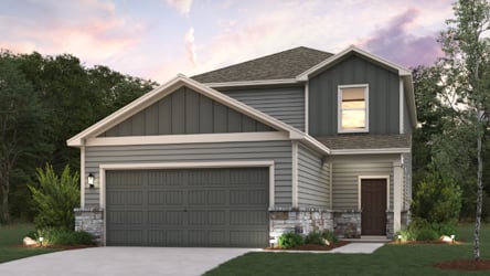 A house with a garage.