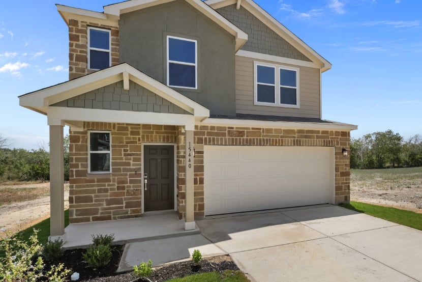 A house with a garage.