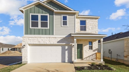 A house with a garage.