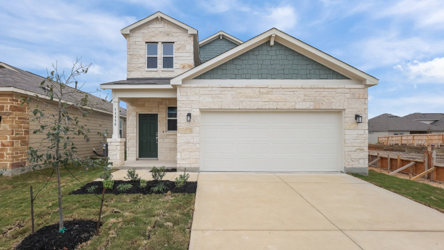 A house with a garage.