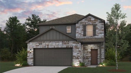 A house with a garage.
