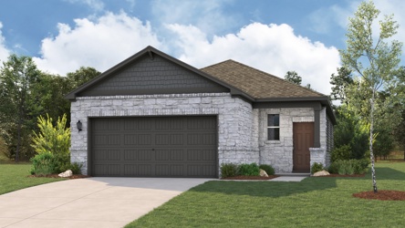 A house with a garage.