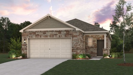 A house with a garage.