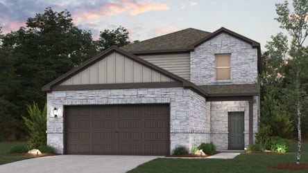 A house with a garage.