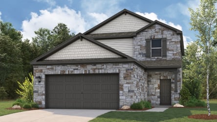 A house with a garage.