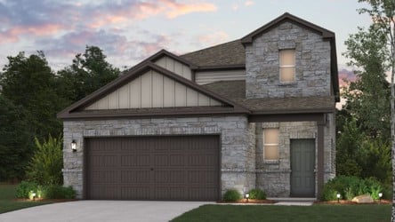 A house with a driveway.