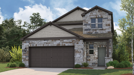 A house with a garage.