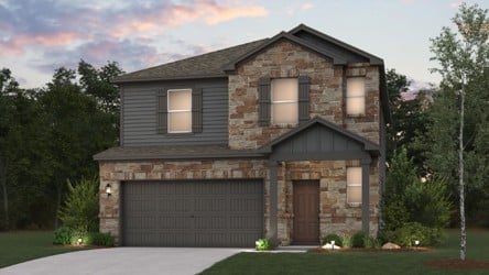 A house with a garage.