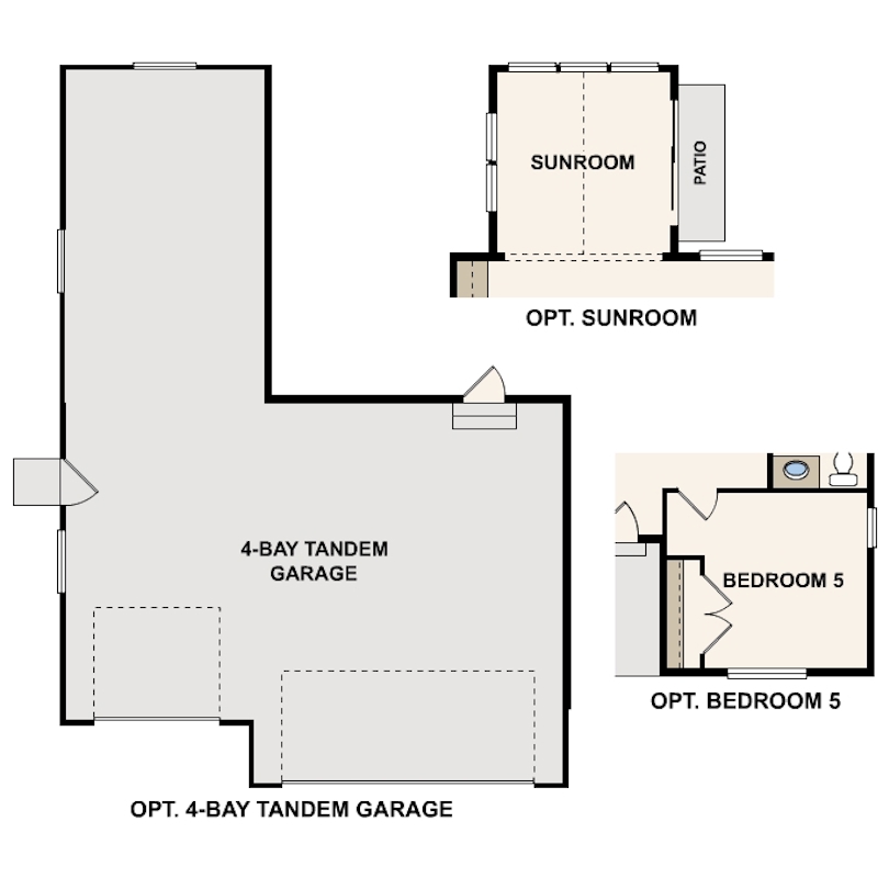 Rainier first floor floorplan options at Mapleton Heights by Century Communities