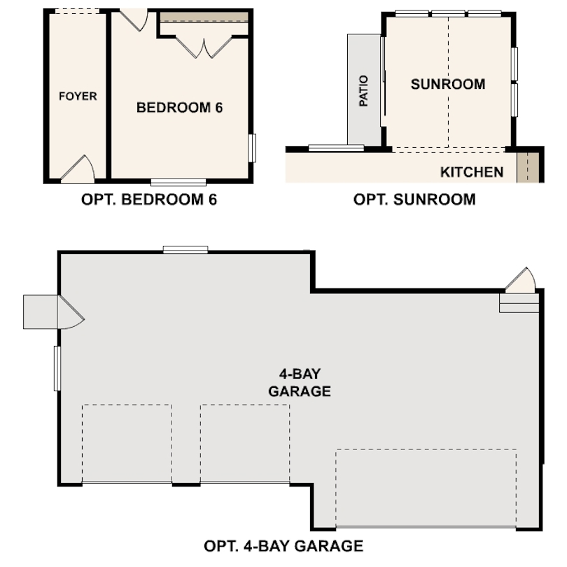 Summit first floor floorplan options at Mapleton Heights by Century Communities