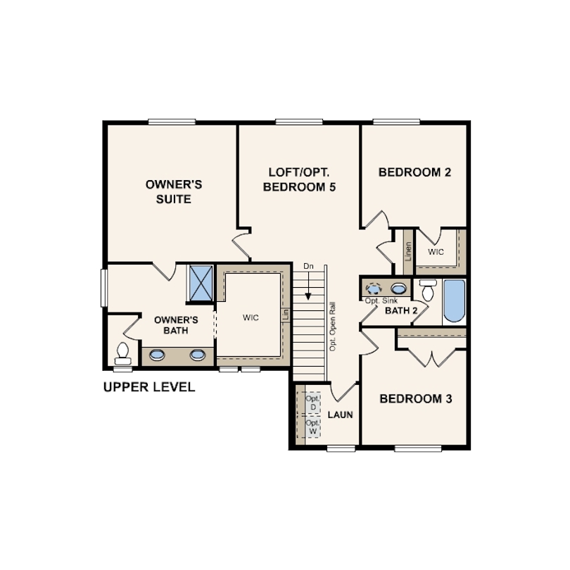 Floor 2 of Arcadia Plan at Montgomery Farms by Century Communities