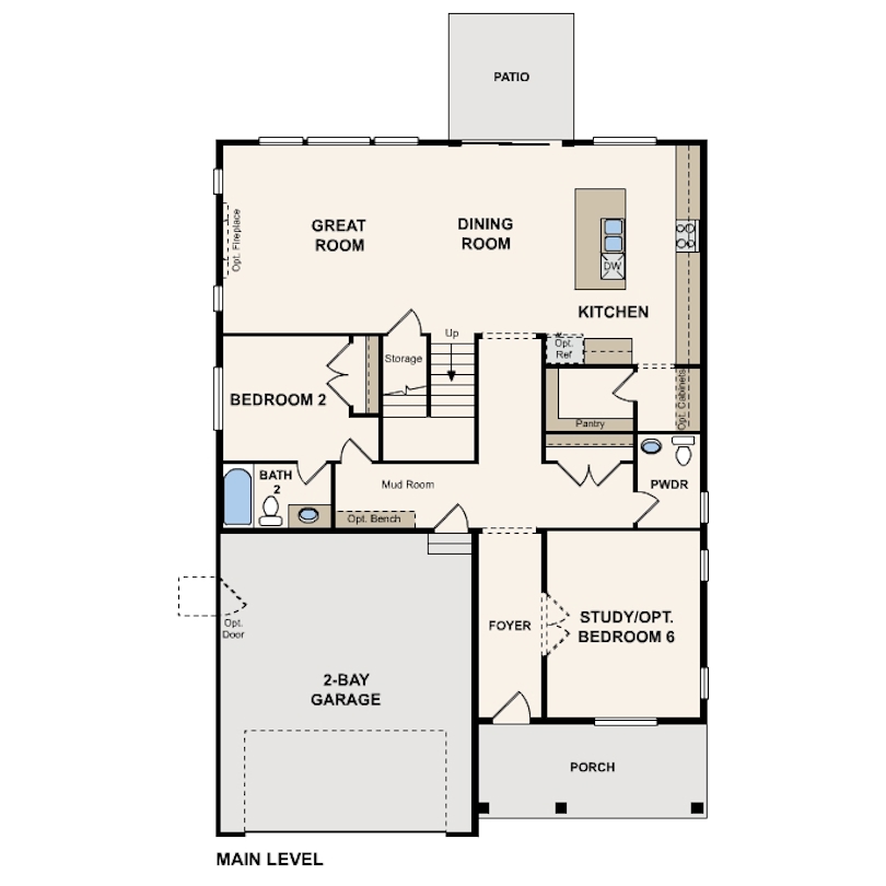 Floor 1 of Summit Plan at Montgomery Farms by Century Communities