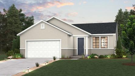 A house with a driveway.