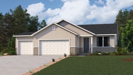 A house with a lawn.