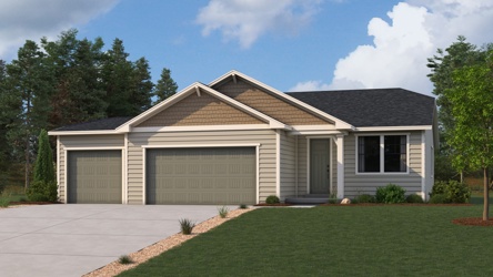 A house with a garage.