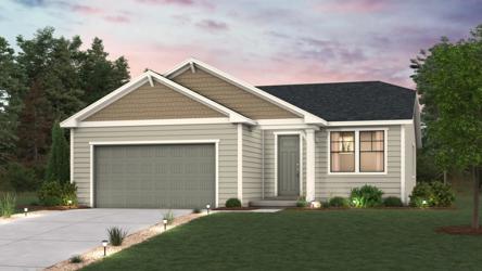 A house with a garage.