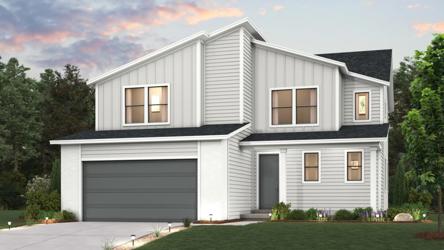 A house with a garage.