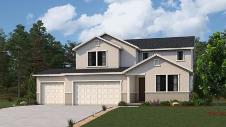 A house with a driveway.