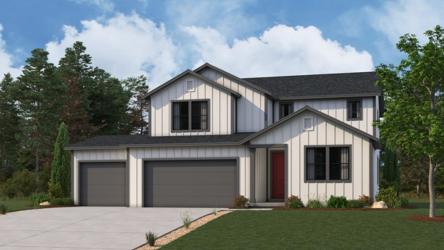 A house with a lawn and trees.