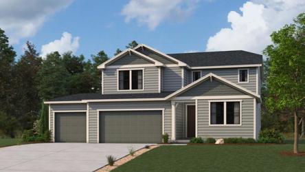 A house with a garage.