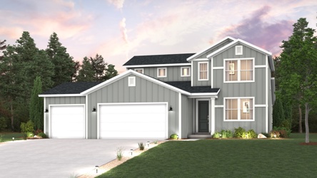 A house with a garage.