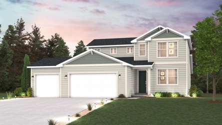 A house with a driveway.