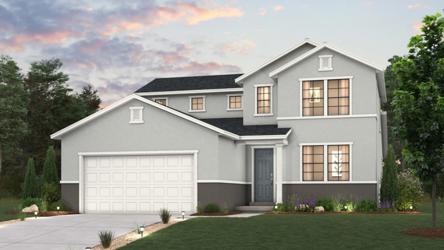 A house with a driveway.