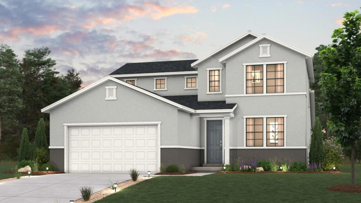 A house with a driveway.
