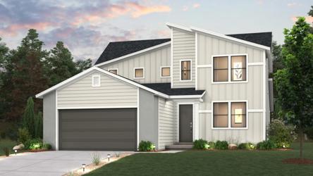 A house with a driveway.