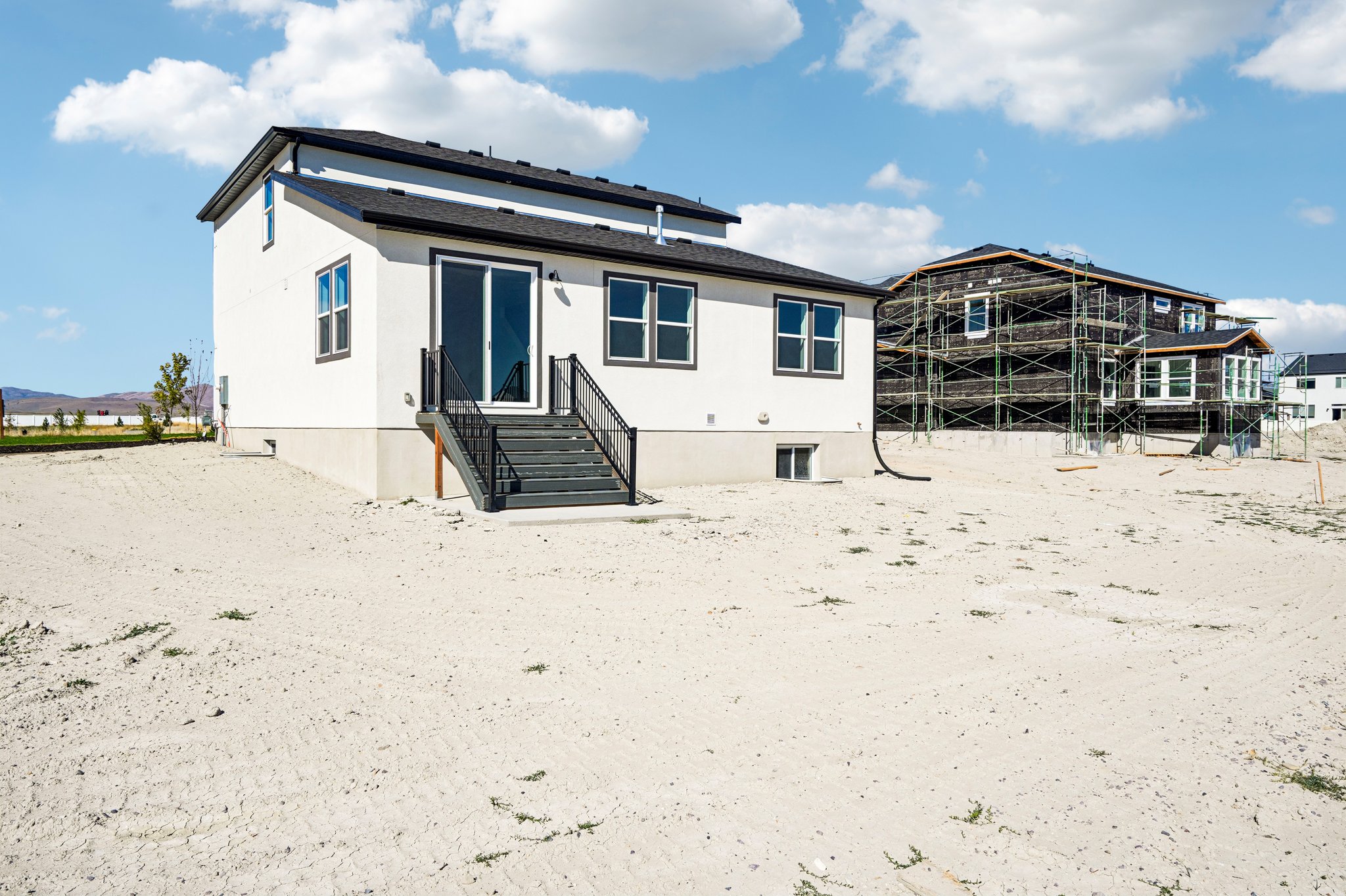 A house on a beach.