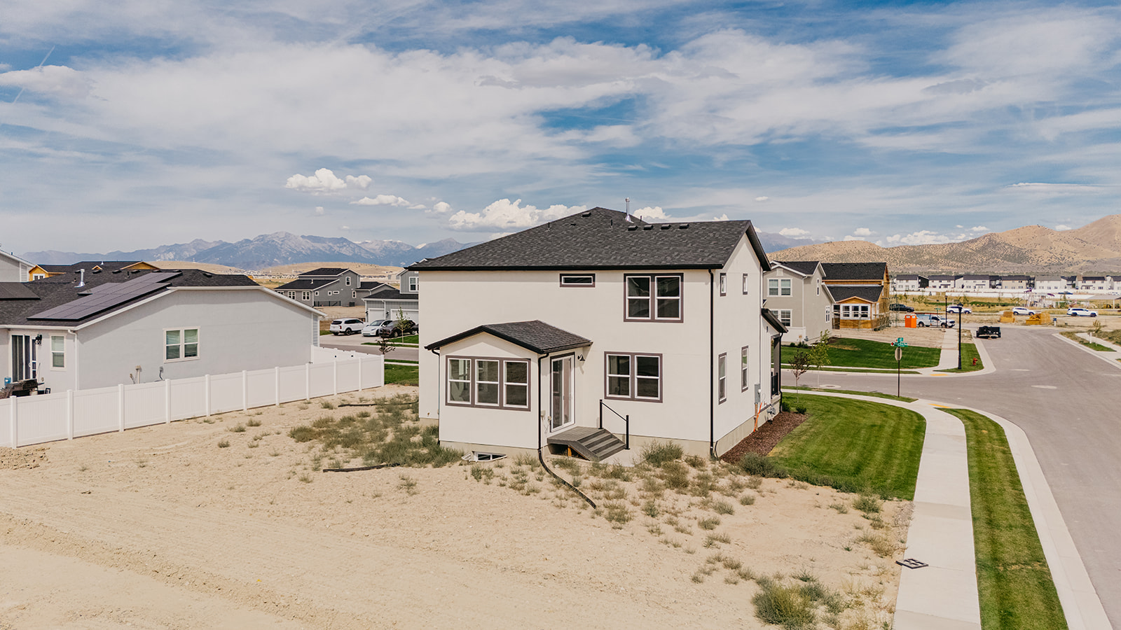 A row of houses.