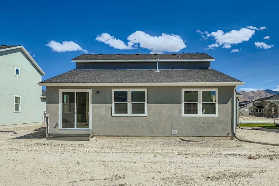A house with a garage.