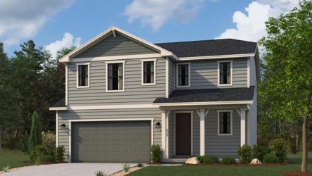 A house with a garage.