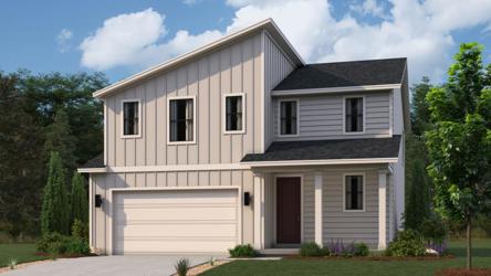 A house with a garage.