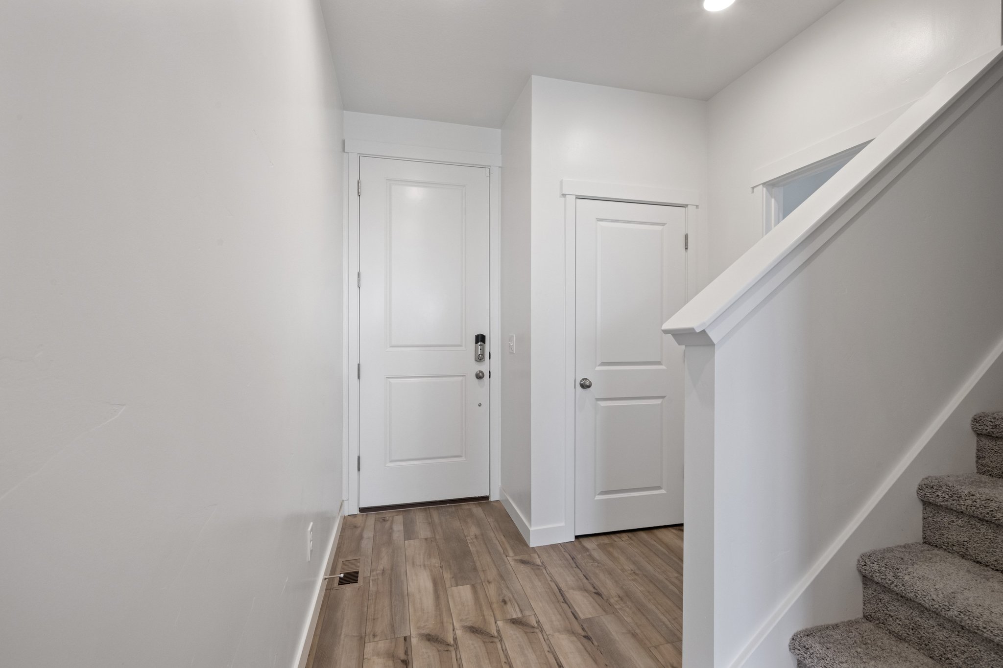 A room with white doors.