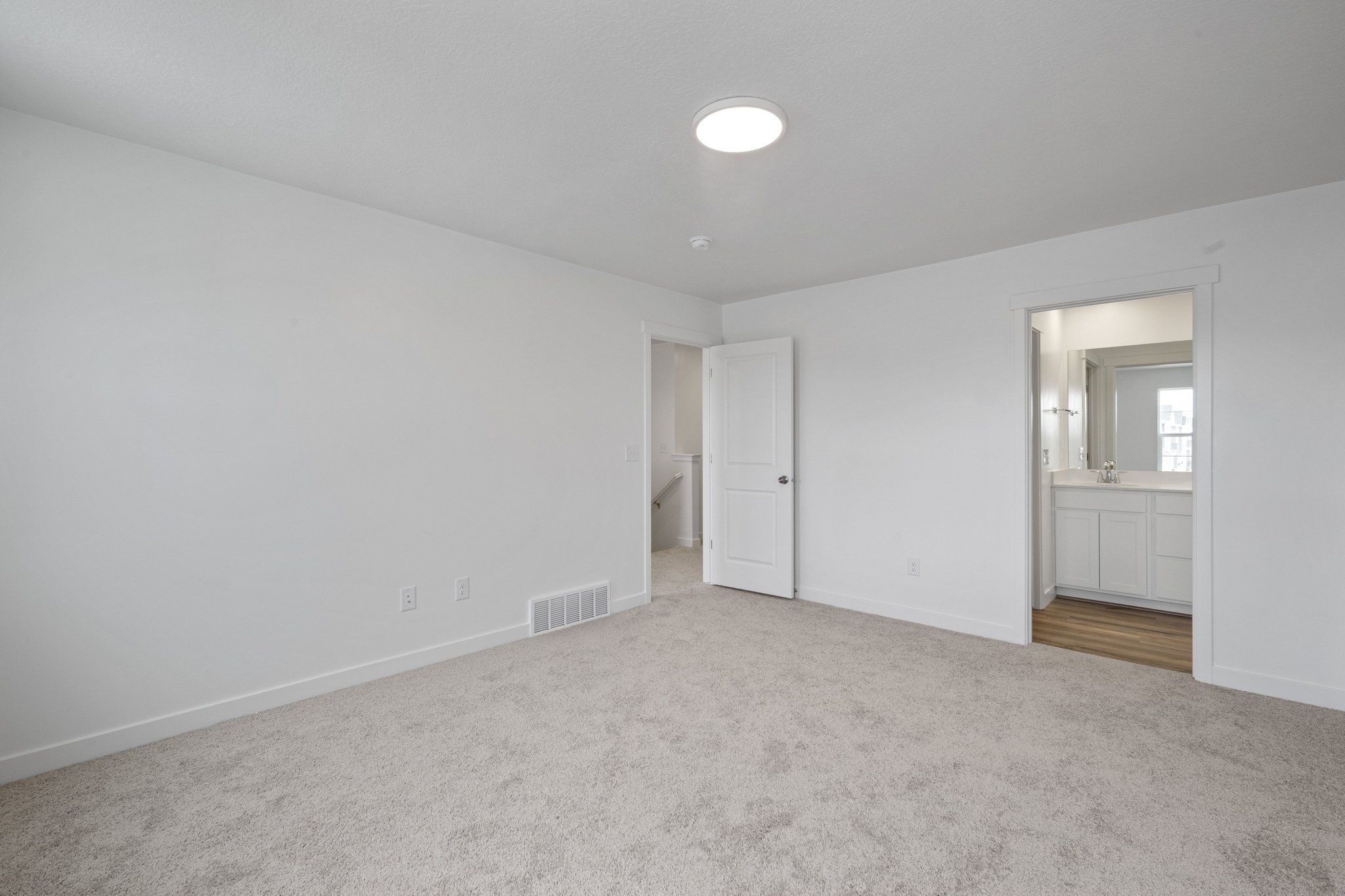 A room with white walls.